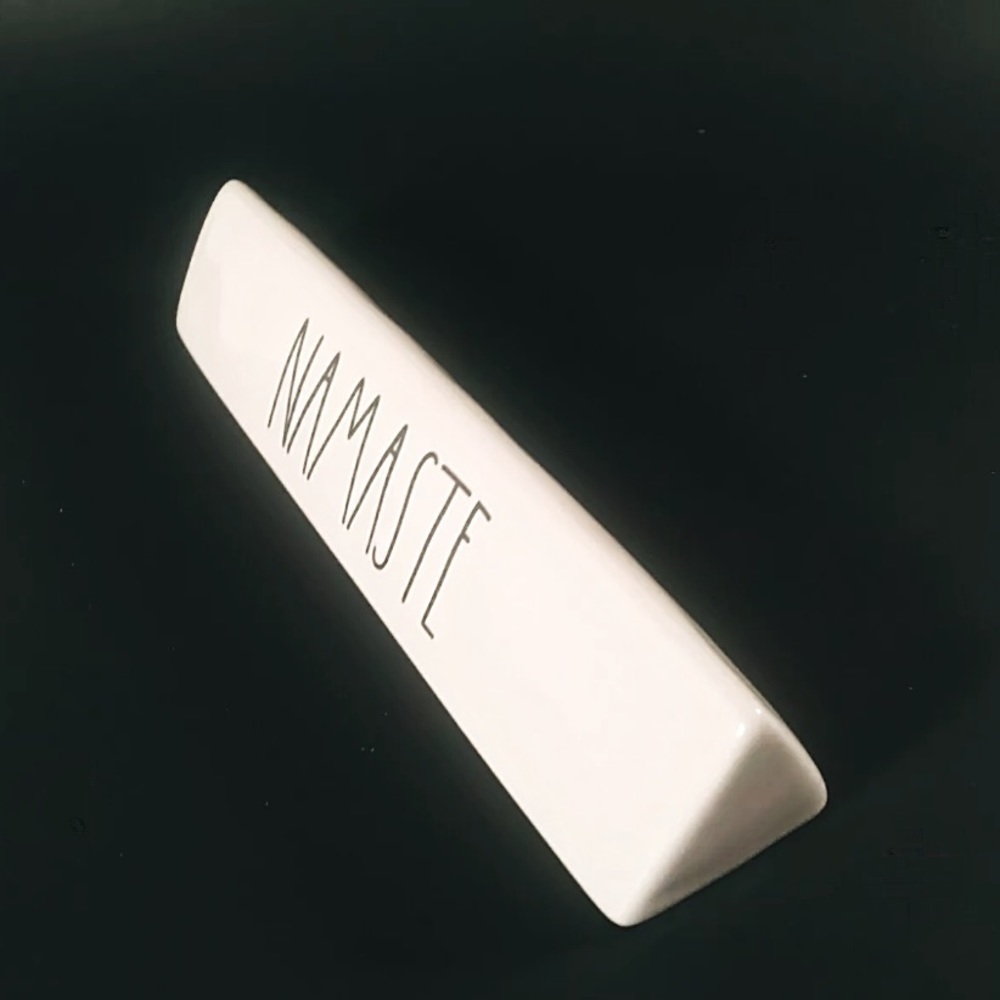 Rae Dunn {Namaste} Ceramic Name Plate Desk Plaque